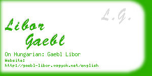 libor gaebl business card